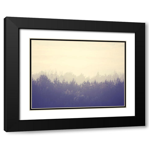 Trees 45 Black Modern Wood Framed Art Print with Double Matting by Lee, Rachel