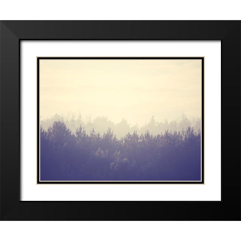 Trees 45 Black Modern Wood Framed Art Print with Double Matting by Lee, Rachel