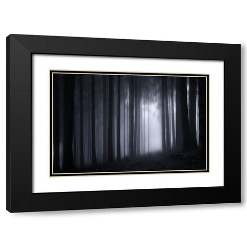 Trees 7 Black Modern Wood Framed Art Print with Double Matting by Lee, Rachel