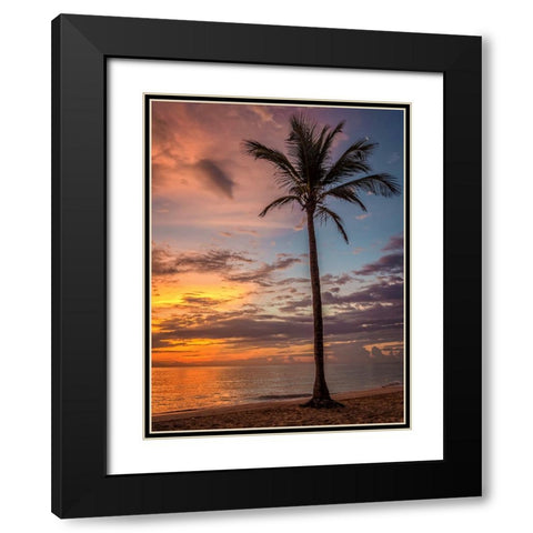 Trees and Water 13 Black Modern Wood Framed Art Print with Double Matting by Lee, Rachel
