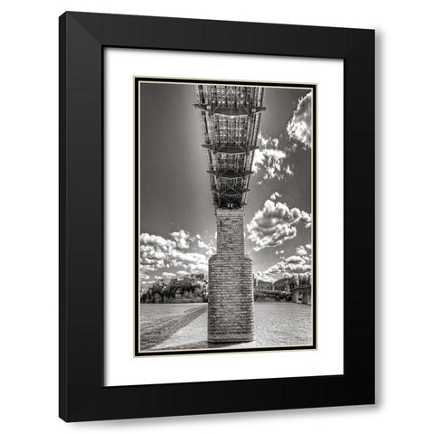 Under Walnut BW Glamour Glow Black Modern Wood Framed Art Print with Double Matting by Lee, Rachel