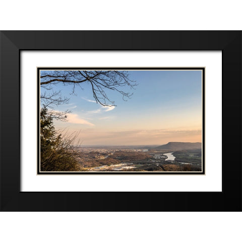 View From Signal Black Modern Wood Framed Art Print with Double Matting by Lee, Rachel