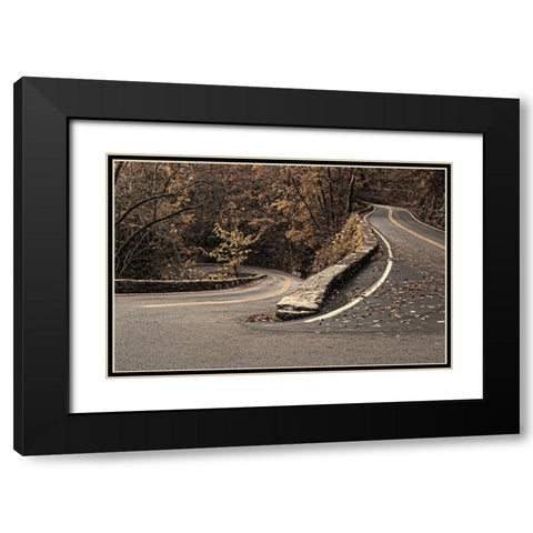 W Road 1 Black Modern Wood Framed Art Print with Double Matting by Lee, Rachel
