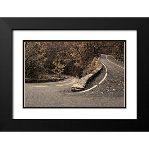 W Road 1 Black Modern Wood Framed Art Print with Double Matting by Lee, Rachel