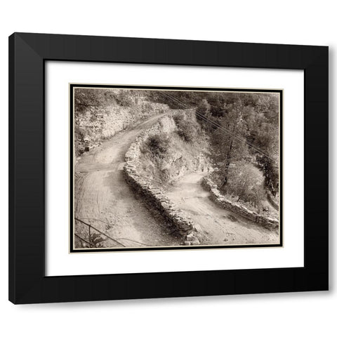 W Road 1900 Black Modern Wood Framed Art Print with Double Matting by Lee, Rachel