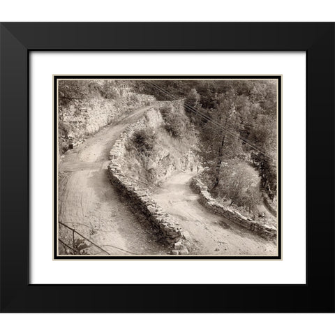 W Road 1900 Black Modern Wood Framed Art Print with Double Matting by Lee, Rachel