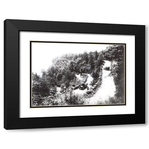 W Road 1920 Black Modern Wood Framed Art Print with Double Matting by Lee, Rachel