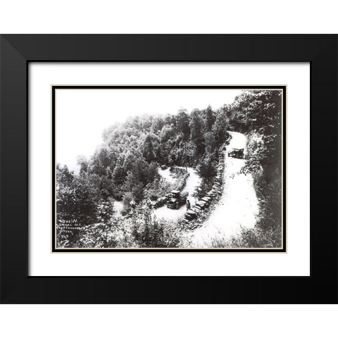 W Road 1920 Black Modern Wood Framed Art Print with Double Matting by Lee, Rachel