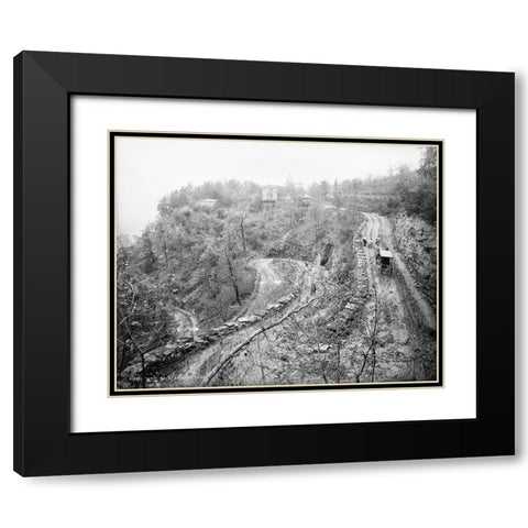 W Road Waldens Ridge 1902 Black Modern Wood Framed Art Print with Double Matting by Lee, Rachel