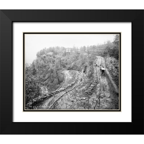 W Road Waldens Ridge 1902 Black Modern Wood Framed Art Print with Double Matting by Lee, Rachel