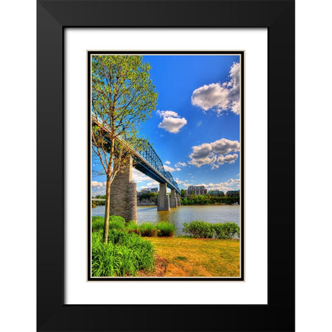 Walnut Bridge From Coolidge Black Modern Wood Framed Art Print with Double Matting by Lee, Rachel