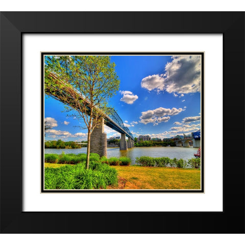 Walnut Bridge From Coolidge Horizontal Black Modern Wood Framed Art Print with Double Matting by Lee, Rachel