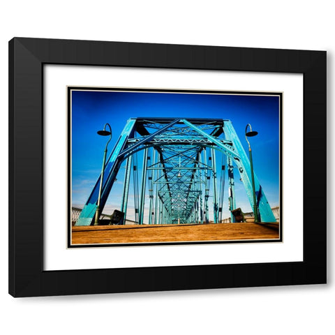 Walnut Floored Black Modern Wood Framed Art Print with Double Matting by Lee, Rachel