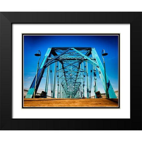 Walnut Floored Black Modern Wood Framed Art Print with Double Matting by Lee, Rachel