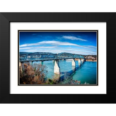 Walnut From Hunter Deck Black Modern Wood Framed Art Print with Double Matting by Lee, Rachel