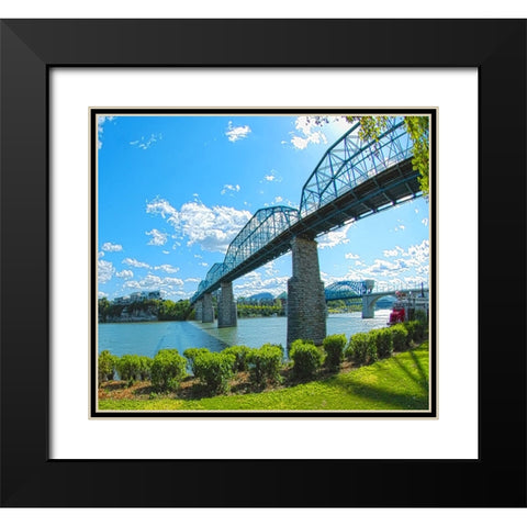 Walnut Left Black Modern Wood Framed Art Print with Double Matting by Lee, Rachel