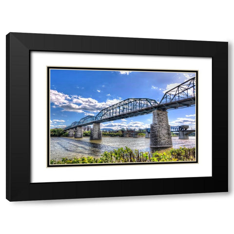Walnut Left 2 HDR Black Modern Wood Framed Art Print with Double Matting by Lee, Rachel