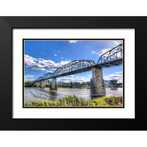 Walnut Left 2 HDR Black Modern Wood Framed Art Print with Double Matting by Lee, Rachel