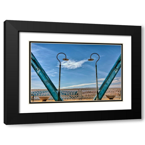 Walnut Love Black Modern Wood Framed Art Print with Double Matting by Lee, Rachel