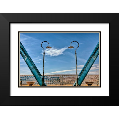 Walnut Love Black Modern Wood Framed Art Print with Double Matting by Lee, Rachel