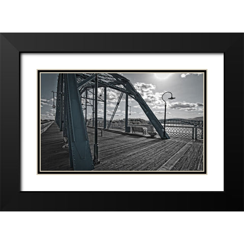Walnut Sideview Lightwash Black Modern Wood Framed Art Print with Double Matting by Lee, Rachel