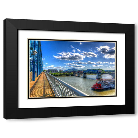 Walnut To Lookout Black Modern Wood Framed Art Print with Double Matting by Lee, Rachel