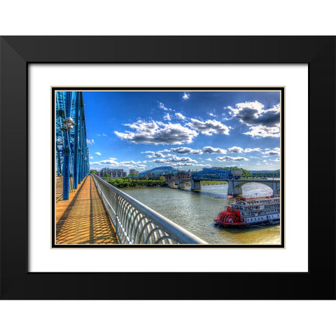 Walnut To Lookout Black Modern Wood Framed Art Print with Double Matting by Lee, Rachel