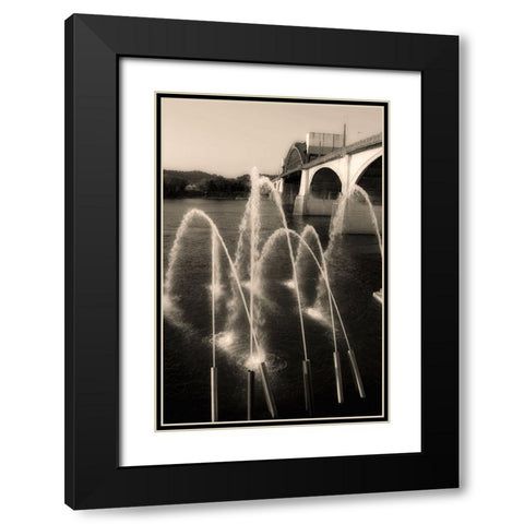 Water Cannons Sepia Black Modern Wood Framed Art Print with Double Matting by Lee, Rachel