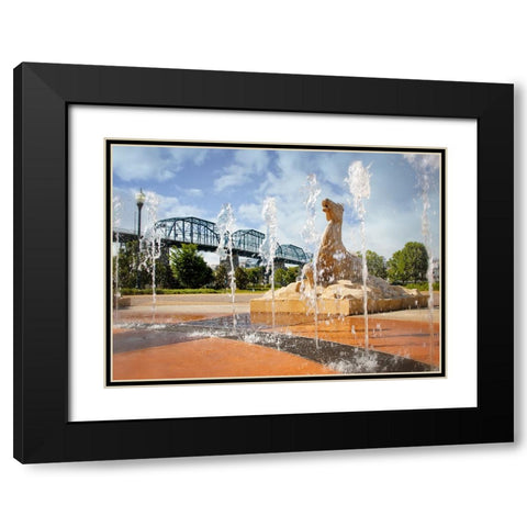 Water For Horses Black Modern Wood Framed Art Print with Double Matting by Lee, Rachel