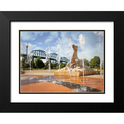 Water For Horses Black Modern Wood Framed Art Print with Double Matting by Lee, Rachel