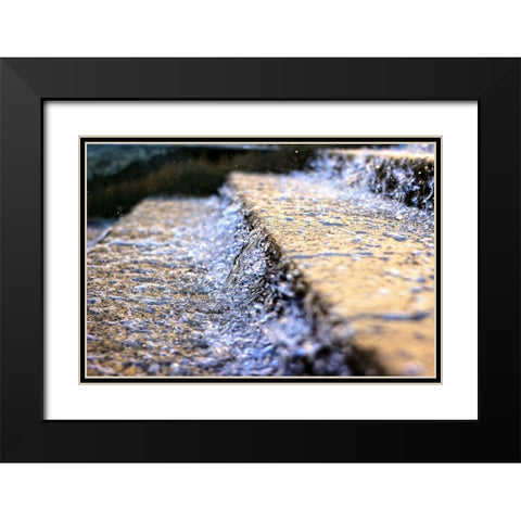 Water Over Steps Black Modern Wood Framed Art Print with Double Matting by Lee, Rachel