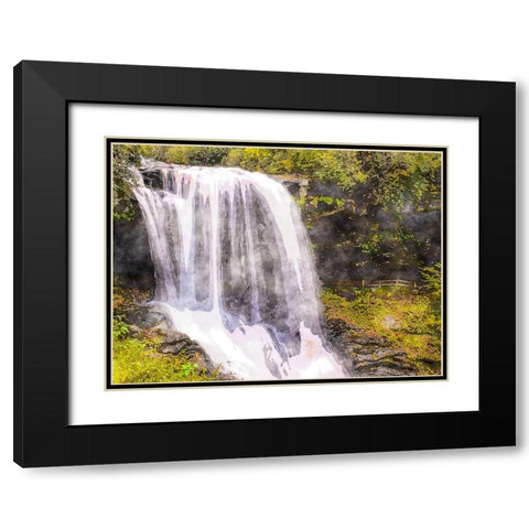 Waterfall 16 Black Modern Wood Framed Art Print with Double Matting by Lee, Rachel
