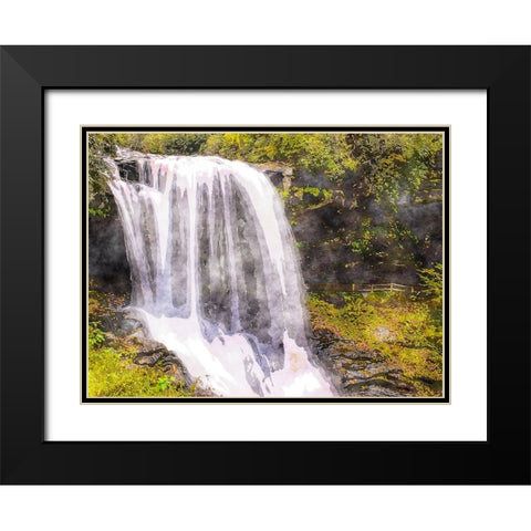 Waterfall 16 Black Modern Wood Framed Art Print with Double Matting by Lee, Rachel