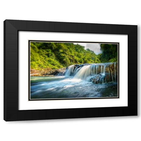 Waterfall 18 Black Modern Wood Framed Art Print with Double Matting by Lee, Rachel