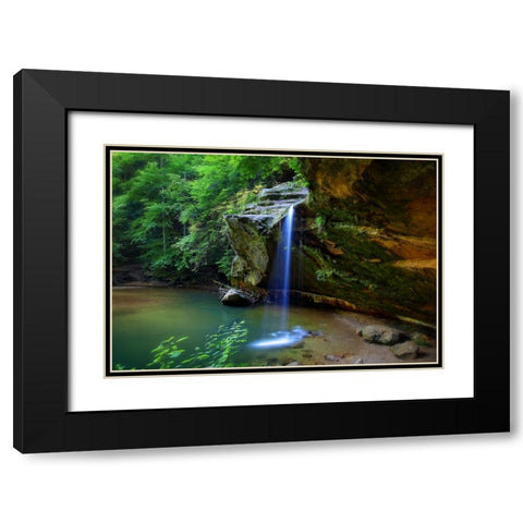 Waterfall 19 Black Modern Wood Framed Art Print with Double Matting by Lee, Rachel