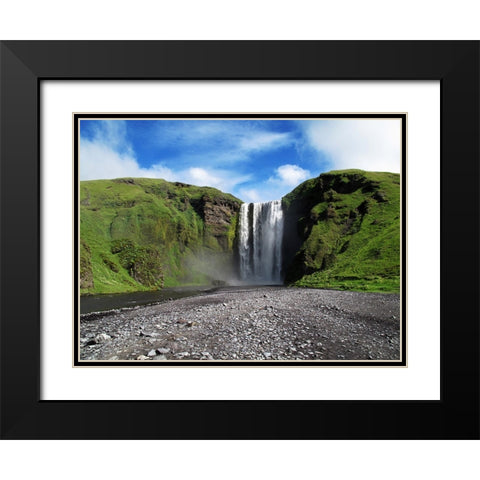 Waterfall 33 Black Modern Wood Framed Art Print with Double Matting by Lee, Rachel