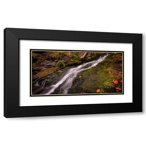Waterfall 35 Black Modern Wood Framed Art Print with Double Matting by Lee, Rachel