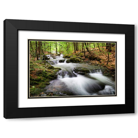 Waterfall 4 Black Modern Wood Framed Art Print with Double Matting by Lee, Rachel