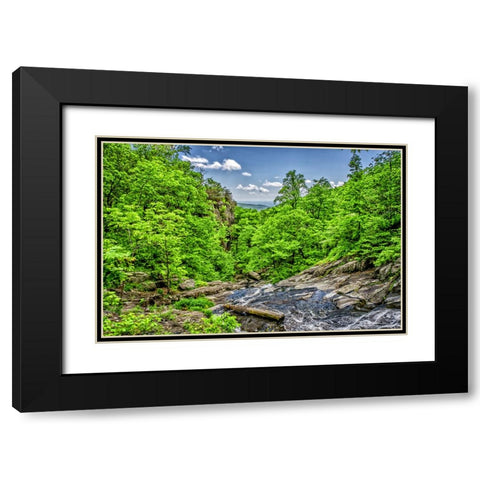 Waterfall 7 Black Modern Wood Framed Art Print with Double Matting by Lee, Rachel