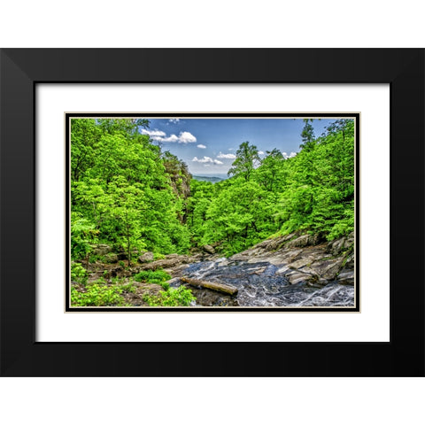 Waterfall 7 Black Modern Wood Framed Art Print with Double Matting by Lee, Rachel