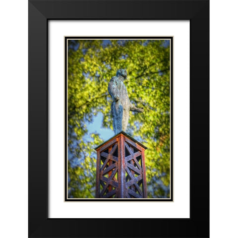 Welcome Guardian Black Modern Wood Framed Art Print with Double Matting by Lee, Rachel