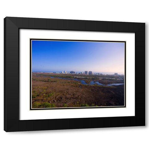 Beach Condo Black Modern Wood Framed Art Print with Double Matting by Malone, Will