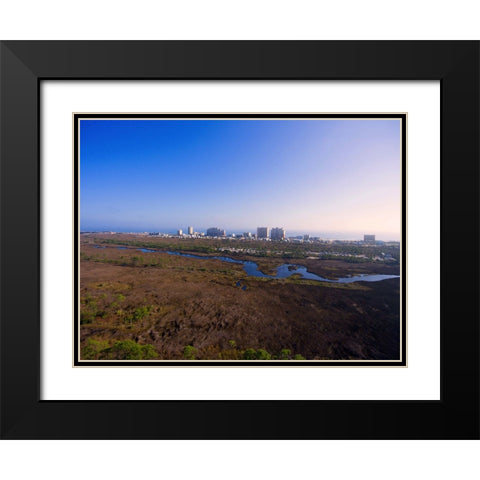 Beach Condo Black Modern Wood Framed Art Print with Double Matting by Malone, Will