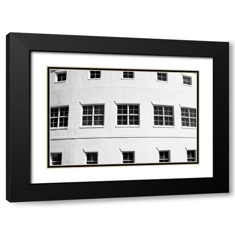 The Grid Black Modern Wood Framed Art Print with Double Matting by Malone, Will