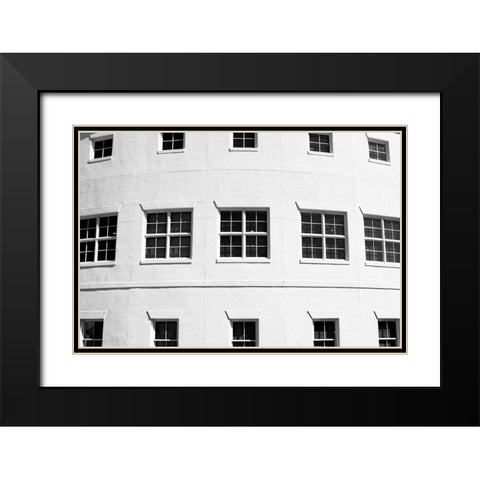 The Grid Black Modern Wood Framed Art Print with Double Matting by Malone, Will