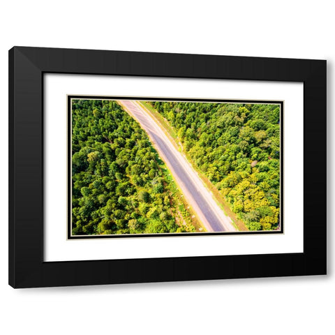 Road Black Modern Wood Framed Art Print with Double Matting by Malone, Will