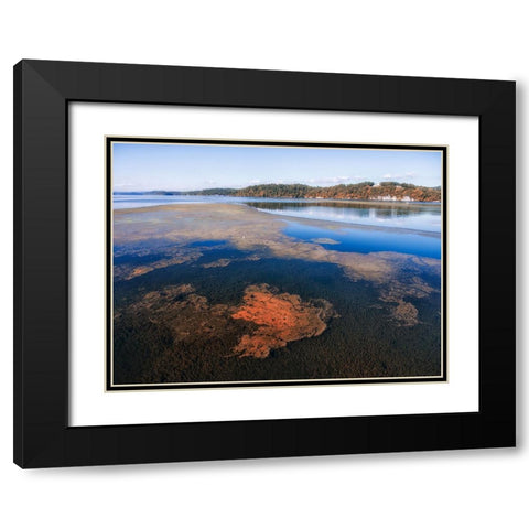 Tennessee River Black Modern Wood Framed Art Print with Double Matting by Malone, Will