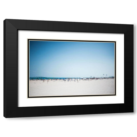 South Beach Party Black Modern Wood Framed Art Print with Double Matting by Malone, Will