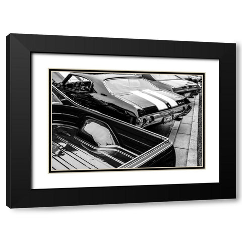 Chevelle BW Black Modern Wood Framed Art Print with Double Matting by Malone, Will