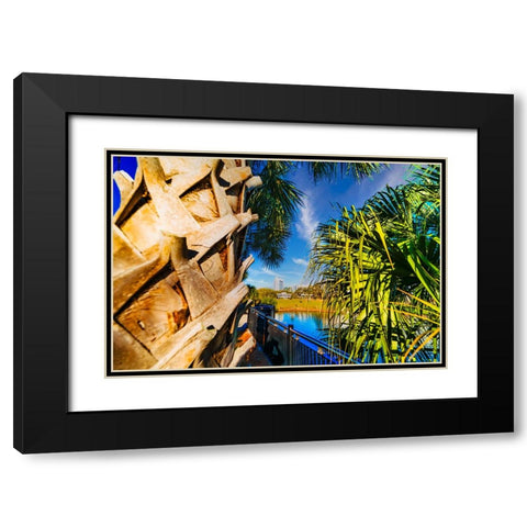 Cascades 3 Black Modern Wood Framed Art Print with Double Matting by Malone, Will